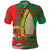 Burkina Faso Polo Shirt with Red Green Tribal Design and Bobo Dioulasso Landmark - Wonder Print Shop