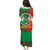 Burkina Faso Puletasi with Red Green Tribal Design and Bobo Dioulasso Landmark - Wonder Print Shop