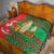 Burkina Faso Quilt with Red Green Tribal Design and Bobo Dioulasso Landmark - Wonder Print Shop