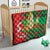 Burkina Faso Quilt with Red Green Tribal Design and Bobo Dioulasso Landmark - Wonder Print Shop