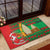 Burkina Faso Rubber Doormat with Red Green Tribal Design and Bobo Dioulasso Landmark - Wonder Print Shop