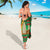 Burkina Faso Sarong with Red Green Tribal Design and Bobo Dioulasso Landmark - Wonder Print Shop