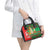 Burkina Faso Shoulder Handbag with Red Green Tribal Design and Bobo Dioulasso Landmark - Wonder Print Shop