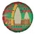 Burkina Faso Spare Tire Cover with Red Green Tribal Design and Bobo Dioulasso Landmark - Wonder Print Shop