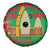 Burkina Faso Spare Tire Cover with Red Green Tribal Design and Bobo Dioulasso Landmark - Wonder Print Shop