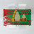 Burkina Faso Tablecloth with Red Green Tribal Design and Bobo Dioulasso Landmark - Wonder Print Shop
