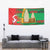 Burkina Faso Tapestry with Red Green Tribal Design and Bobo Dioulasso Landmark - Wonder Print Shop