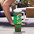Burkina Faso Tumbler With Handle with Red Green Tribal Design and Bobo Dioulasso Landmark - Wonder Print Shop