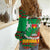 Burkina Faso Women Casual Shirt with Red Green Tribal Design and Bobo Dioulasso Landmark - Wonder Print Shop