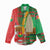 Burkina Faso Women Casual Shirt with Red Green Tribal Design and Bobo Dioulasso Landmark - Wonder Print Shop
