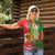 Burkina Faso Women Polo Shirt with Red Green Tribal Design and Bobo Dioulasso Landmark - Wonder Print Shop