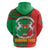 Burkina Faso Zip Hoodie with Red Green Tribal Design and Bobo Dioulasso Landmark - Wonder Print Shop
