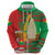 Burkina Faso Zip Hoodie with Red Green Tribal Design and Bobo Dioulasso Landmark - Wonder Print Shop