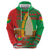 Burkina Faso Zip Hoodie with Red Green Tribal Design and Bobo Dioulasso Landmark - Wonder Print Shop