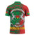 Burkina Faso Zipper Polo Shirt with Red Green Tribal Design and Bobo Dioulasso Landmark - Wonder Print Shop