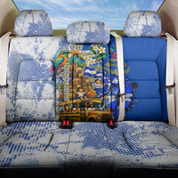 Nicaragua Independence Day Back Car Seat Cover Blue Butterfly Sacred Sacuanjoche Cultural Floral Art