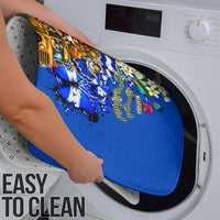 Nicaragua Independence Day Bathroom Set Blue Butterfly Sacred Sacuanjoche Cultural Floral Art