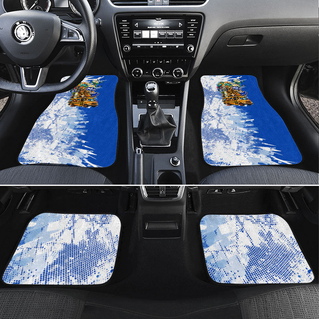 Nicaragua Independence Day Car Mats Blue Butterfly Sacred Sacuanjoche Cultural Floral Art