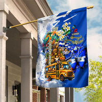 Nicaragua Independence Day Garden Flag Blue Butterfly Sacred Sacuanjoche Cultural Floral Art