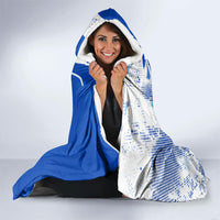 Nicaragua Independence Day Hooded Blanket Blue Butterfly Sacred Sacuanjoche Cultural Floral Art