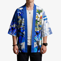 Nicaragua Independence Day Kimono Blue Butterfly Sacred Sacuanjoche Cultural Floral Art
