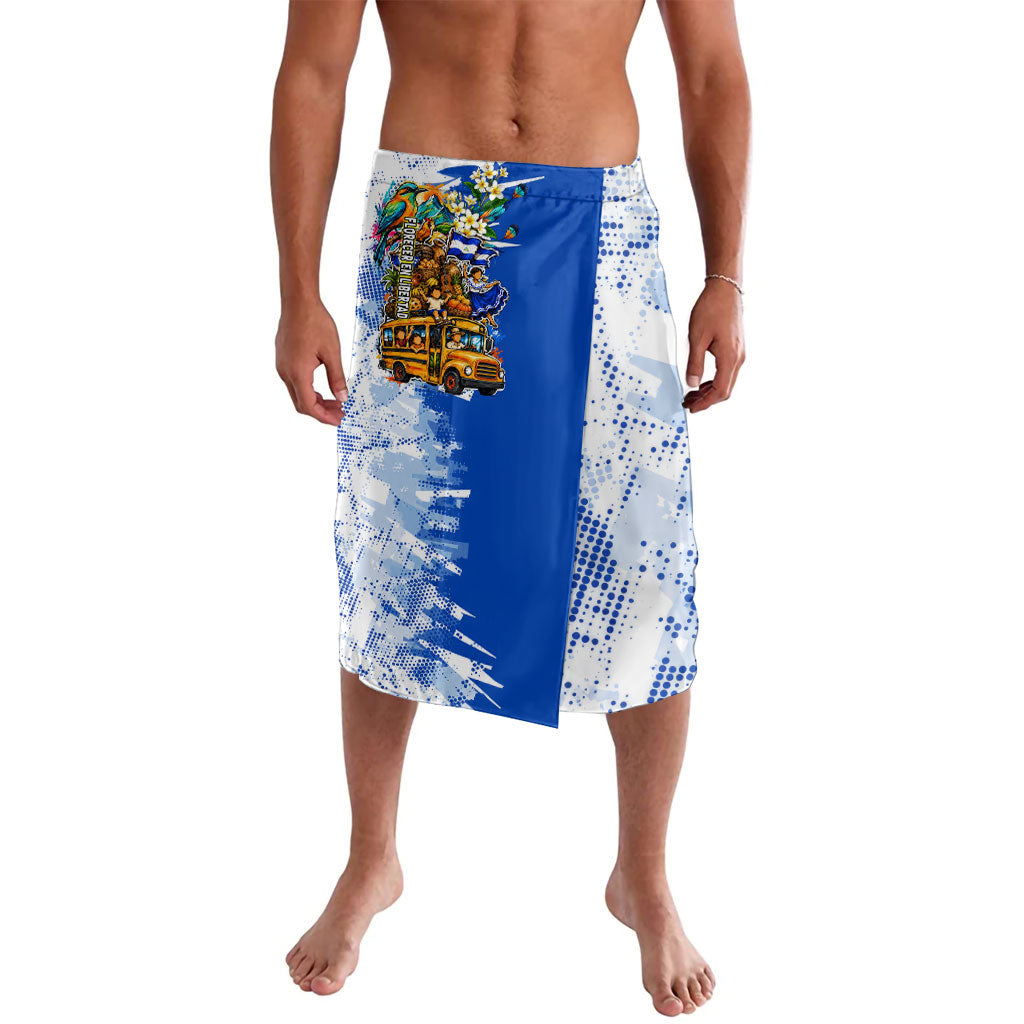 Nicaragua Independence Day Lavalava Blue Butterfly Sacred Sacuanjoche Cultural Floral Art