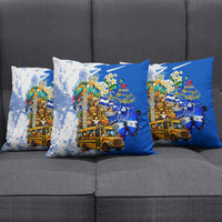 Nicaragua Independence Day Pillow Cover Blue Butterfly Sacred Sacuanjoche Cultural Floral Art