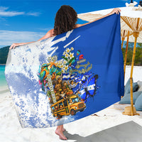 Nicaragua Independence Day Sarong Blue Butterfly Sacred Sacuanjoche Cultural Floral Art