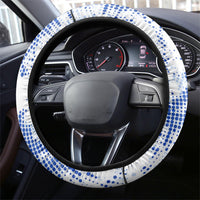 Nicaragua Independence Day Steering Wheel Cover Blue Butterfly Sacred Sacuanjoche Cultural Floral Art