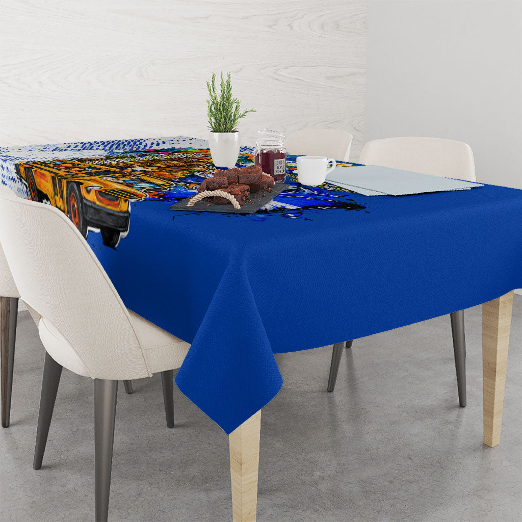 Nicaragua Independence Day Tablecloth Blue Butterfly Sacred Sacuanjoche Cultural Floral Art