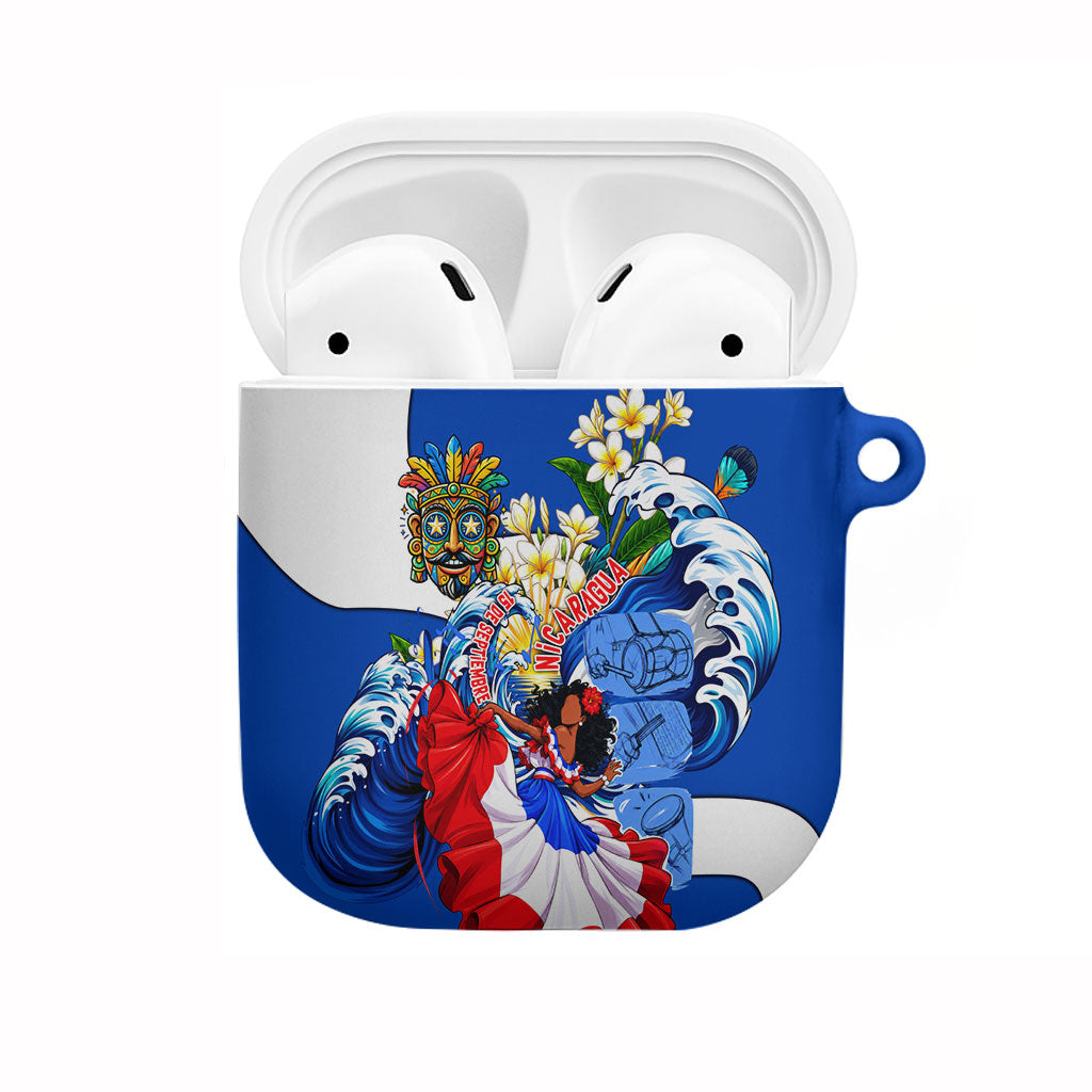 Nicaragua Independence Day Orgullo Y Tradicion AirPods Case Vibrant Folkloric Dance Sacuanjoche Floral Culture