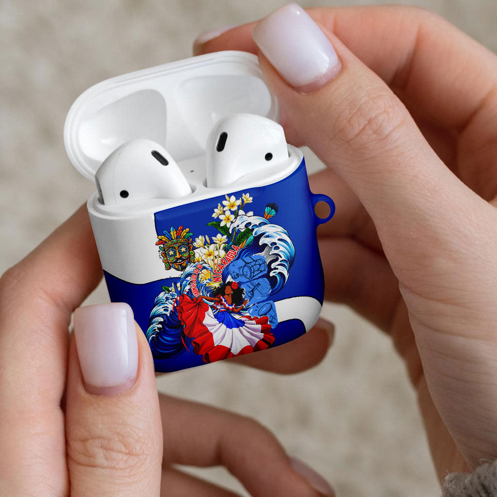 Nicaragua Independence Day Orgullo Y Tradicion AirPods Case Vibrant Folkloric Dance Sacuanjoche Floral Culture