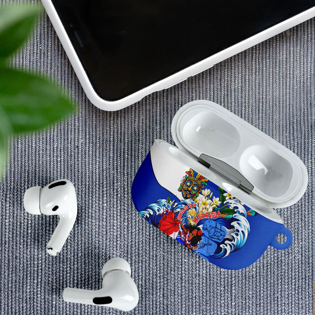 Nicaragua Independence Day Orgullo Y Tradicion AirPods Case Vibrant Folkloric Dance Sacuanjoche Floral Culture