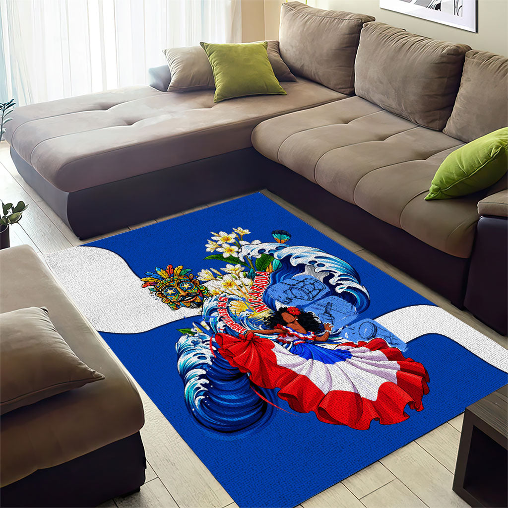 Nicaragua Independence Day Orgullo Y Tradicion Area Rug Vibrant Folkloric Dance Sacuanjoche Floral Culture