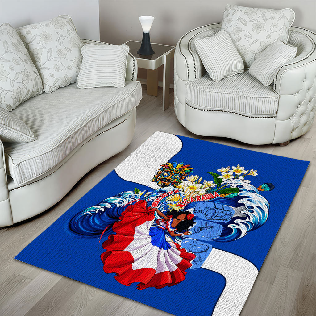 Nicaragua Independence Day Orgullo Y Tradicion Area Rug Vibrant Folkloric Dance Sacuanjoche Floral Culture