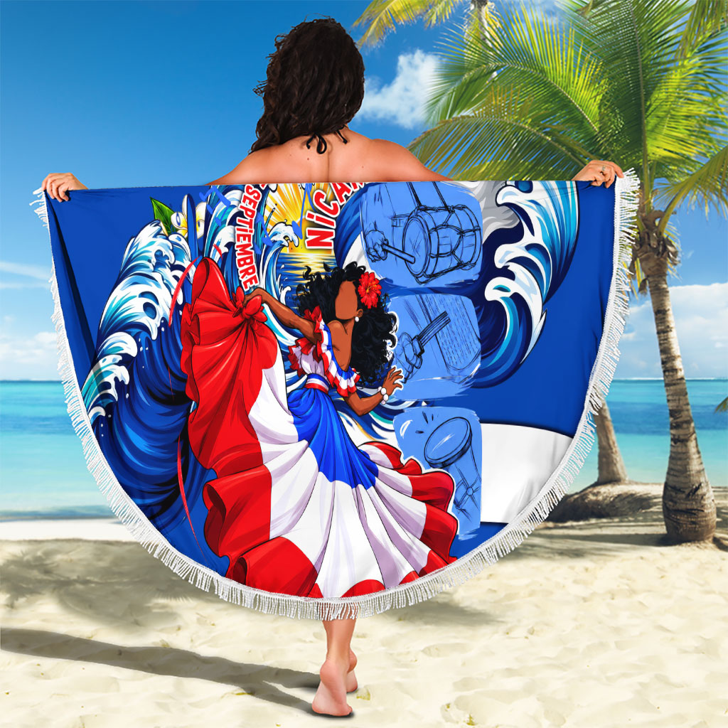 Nicaragua Independence Day Orgullo Y Tradicion Beach Blanket Vibrant Folkloric Dance Sacuanjoche Floral Culture