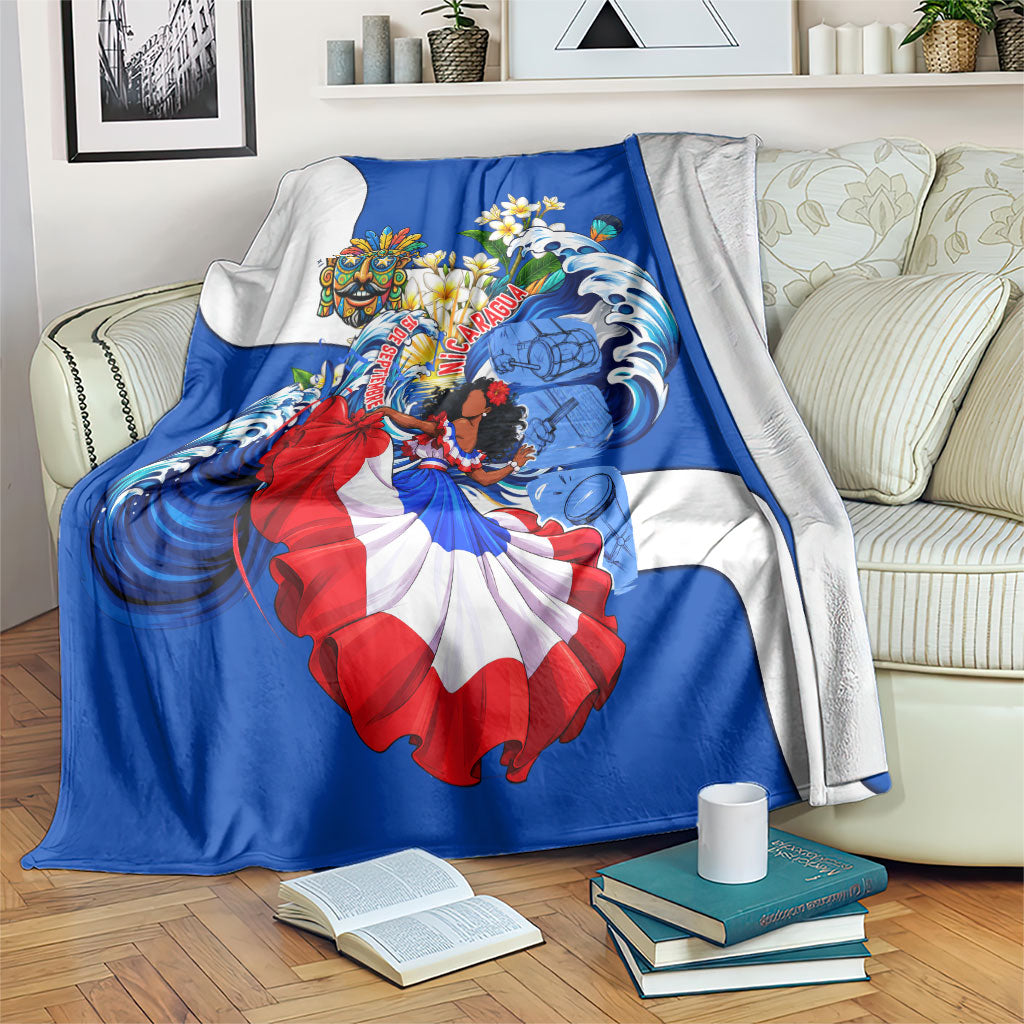 Nicaragua Independence Day Orgullo Y Tradicion Blanket Vibrant Folkloric Dance Sacuanjoche Floral Culture