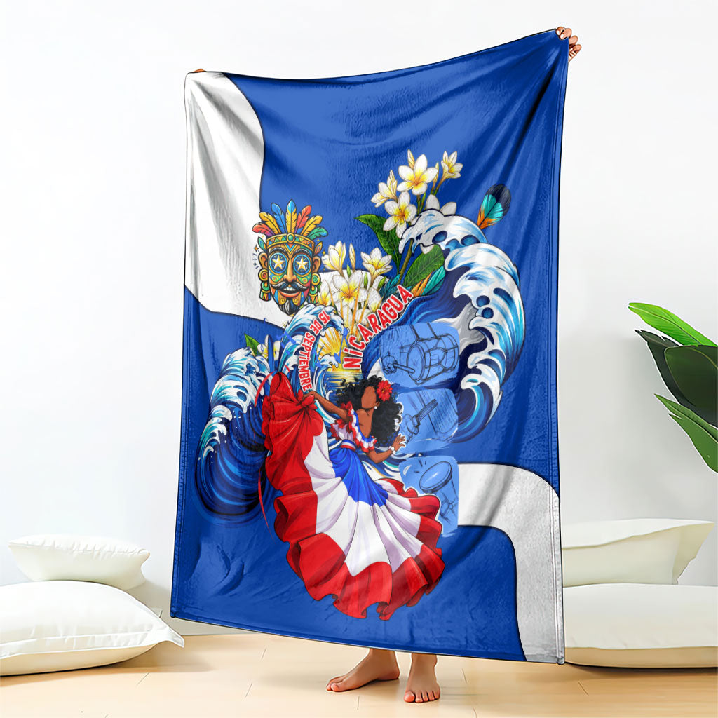 Nicaragua Independence Day Orgullo Y Tradicion Blanket Vibrant Folkloric Dance Sacuanjoche Floral Culture