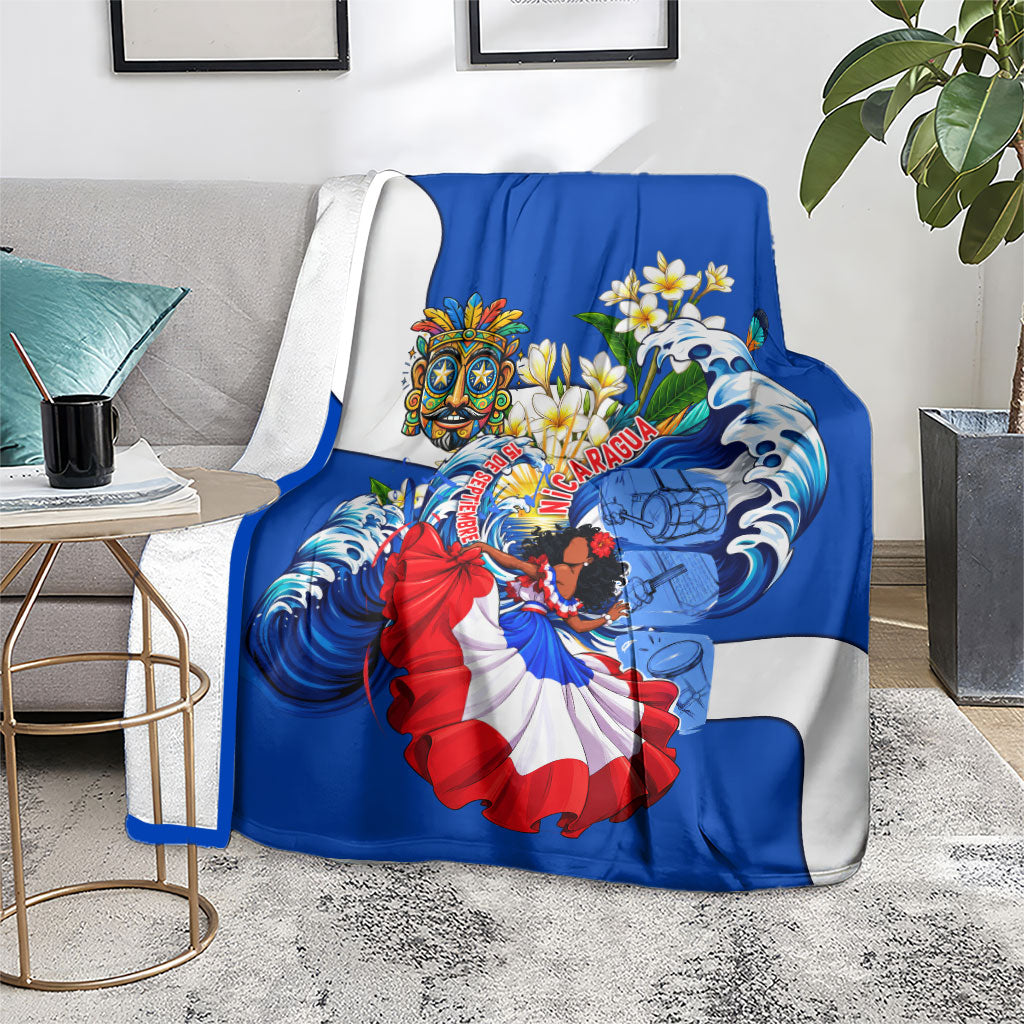 Nicaragua Independence Day Orgullo Y Tradicion Blanket Vibrant Folkloric Dance Sacuanjoche Floral Culture