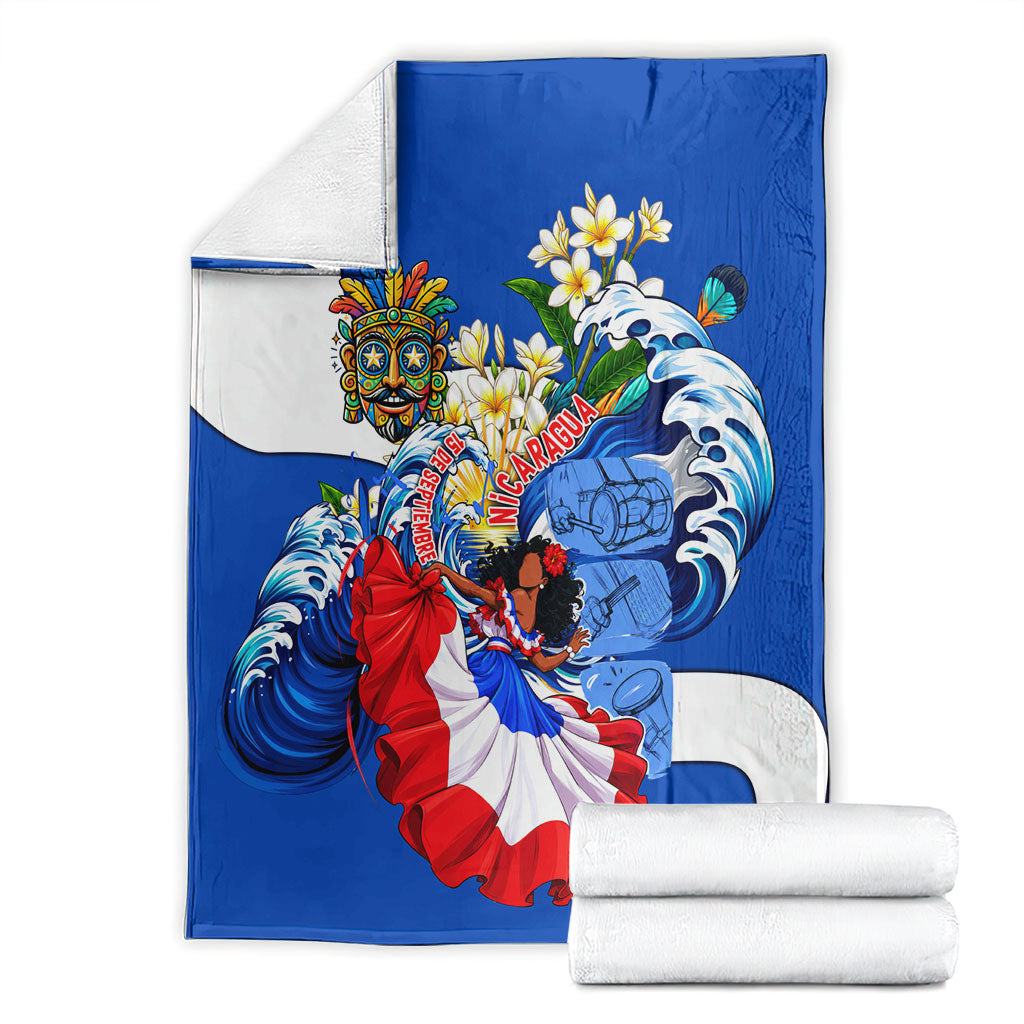 Nicaragua Independence Day Orgullo Y Tradicion Blanket Vibrant Folkloric Dance Sacuanjoche Floral Culture
