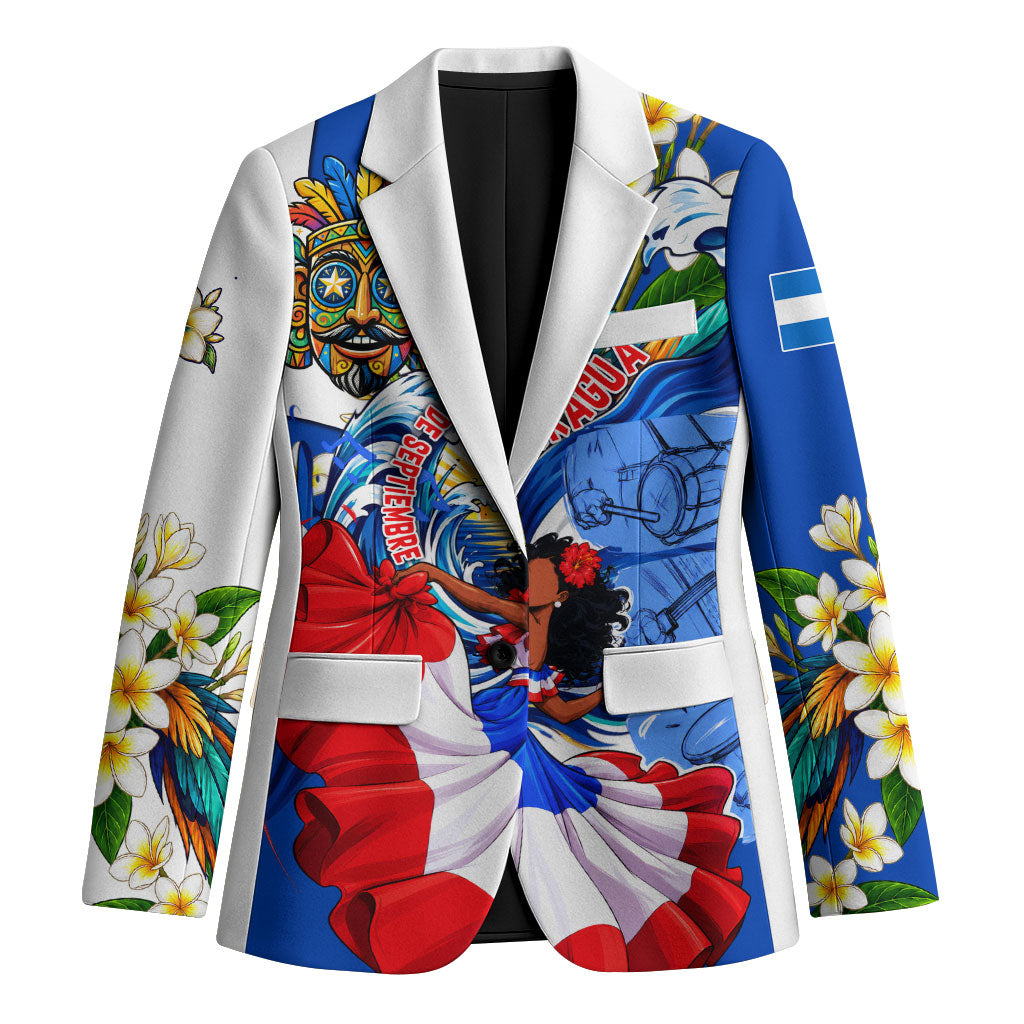 Nicaragua Independence Day Orgullo Y Tradicion Blazer Vibrant Folkloric Dance Sacuanjoche Floral Culture