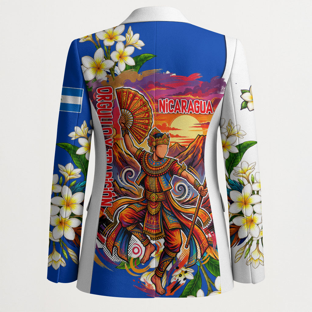 Nicaragua Independence Day Orgullo Y Tradicion Blazer Vibrant Folkloric Dance Sacuanjoche Floral Culture
