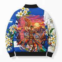 Nicaragua Independence Day Orgullo Y Tradicion Bomber Puffer Jacket Vibrant Folkloric Dance Sacuanjoche Floral Culture