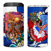 Nicaragua Independence Day Orgullo Y Tradicion 4 in 1 Can Cooler Tumbler Vibrant Folkloric Dance Sacuanjoche Floral Culture