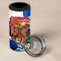 Nicaragua Independence Day Orgullo Y Tradicion 4 in 1 Can Cooler Tumbler Vibrant Folkloric Dance Sacuanjoche Floral Culture