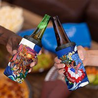 Nicaragua Independence Day Orgullo Y Tradicion 4 in 1 Can Cooler Tumbler Vibrant Folkloric Dance Sacuanjoche Floral Culture