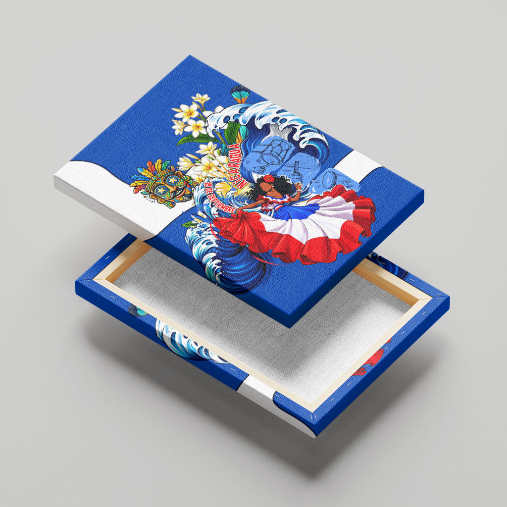 Nicaragua Independence Day Orgullo Y Tradicion Canvas Wall Art Vibrant Folkloric Dance Sacuanjoche Floral Culture