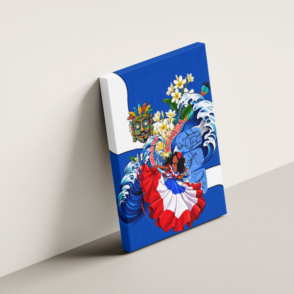 Nicaragua Independence Day Orgullo Y Tradicion Canvas Wall Art Vibrant Folkloric Dance Sacuanjoche Floral Culture