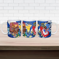 Nicaragua Independence Day Orgullo Y Tradicion Ceramic Mug Vibrant Folkloric Dance Sacuanjoche Floral Culture