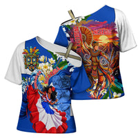 Nicaragua Independence Day Orgullo Y Tradicion Cross Shoulder Shirt Vibrant Folkloric Dance Sacuanjoche Floral Culture